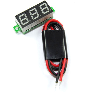 3pcs 2.5-30V Red LED Panel Voltmeter