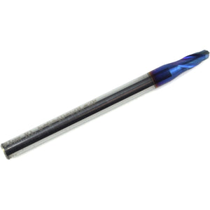 Flux Workshop 4mm 2 Flute Ball Nose End Mill - 4mm Shaft - HRC 60°-65° - Nano Composite coated Carbide