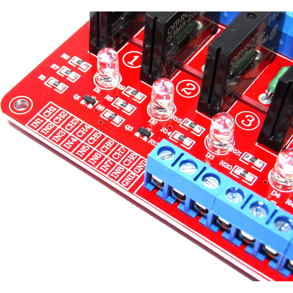 Keyes 5V 8 Channel Solid State Relay Module 240V AC 2A Arduino – Flux ...