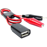 50cm USB A Female to Crocadile Clips
