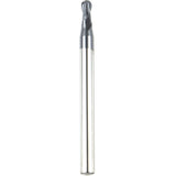 Flux Workshop 4mm 2 Flute Ball Nose End Mill - 4mm Shaft - HRC 45°-50° - AlTiN coated Carbide