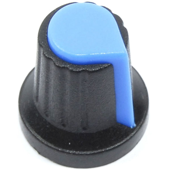 Blue Black Control Knob - 6mm Shaft
