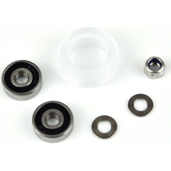 4pcs 24mm Solid Clear V Wheel with Bearings
