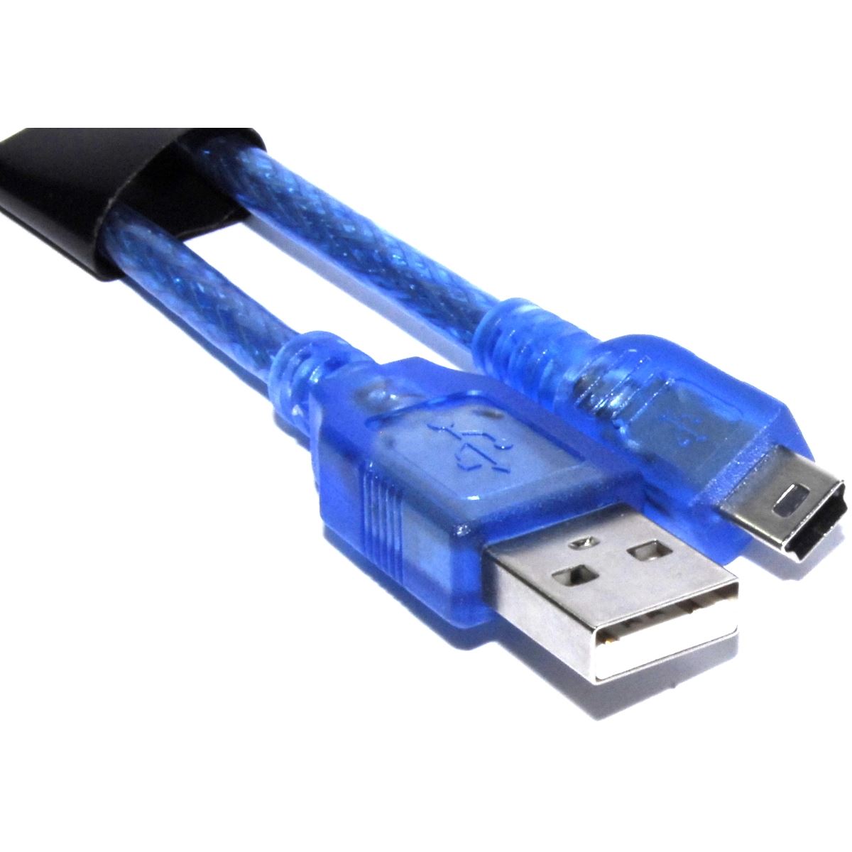 30cm USB A Male - Mini B Male Cable Lead Blue Shielded Arduino – Flux ...