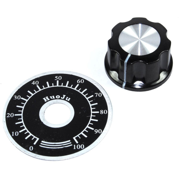 Control Knob and Scale - 6mm Shaft
