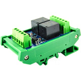 LC Technology 2 Ch 5V Relay Module on DIN Rail Mount