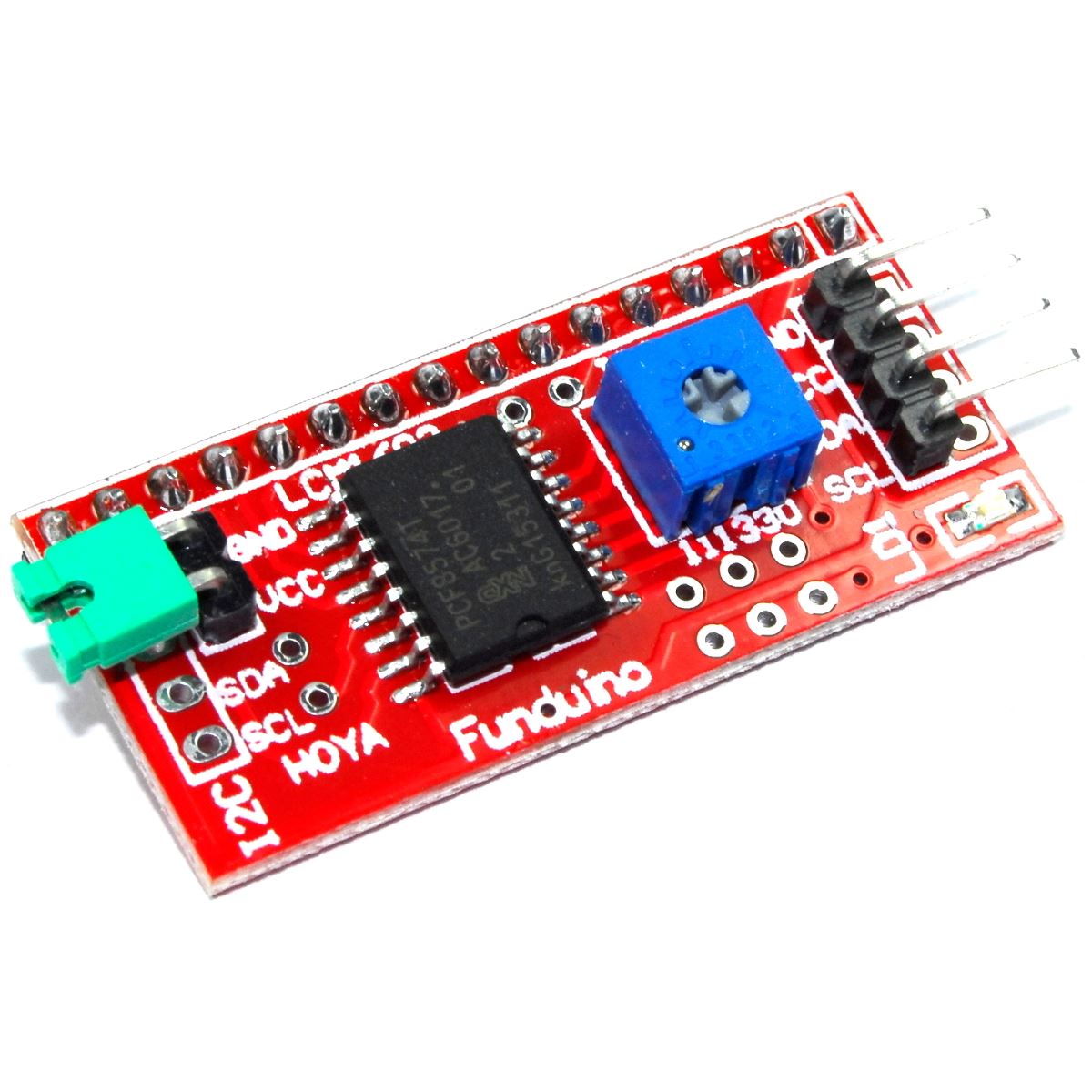 16x2 Blue LCD with Funduino I2C Interface MB-063 1602 HD44780