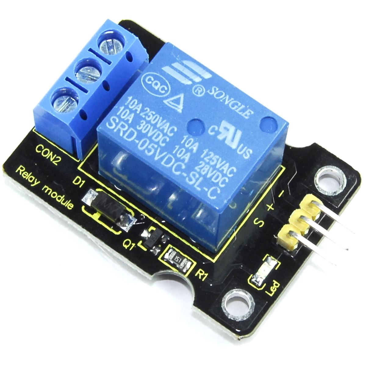 Keyestudio 5V 1 Channel Relay Module KS0011 250V AC 30V 10A DC – Flux ...