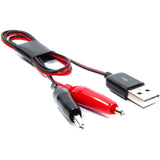 50cm USB A Male to Crocadile Clips