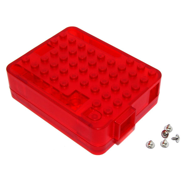 Transparent Red Form Brick Case for Arduino UNO
