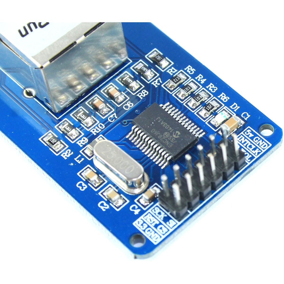 ENC28J60 Ethernet LAN Module Arduino SPI 25Mhz 5 3.3V UNO MEGA2560 ...