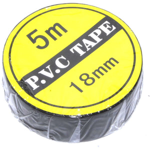 5m 16mm Black PVC Tape