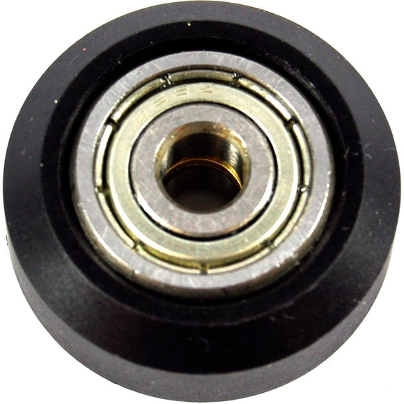 24mm Black Solid V Wheel with Bearing