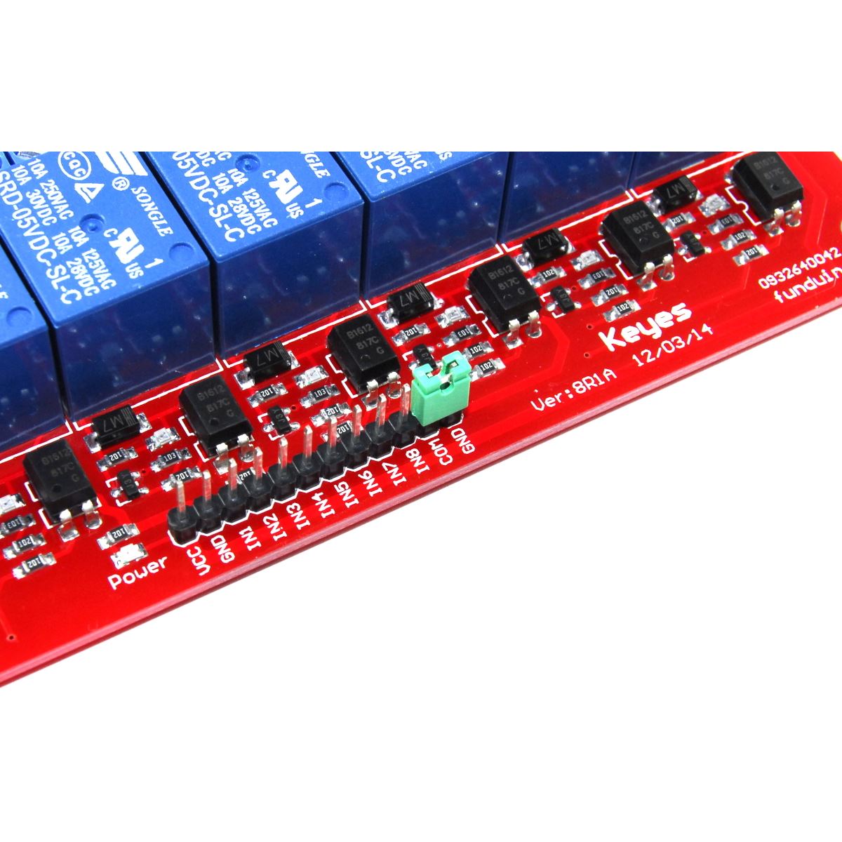 Keyes 5V 8 Channel Relay Module MD-011 250V AC 30V DC Funduino – Flux ...